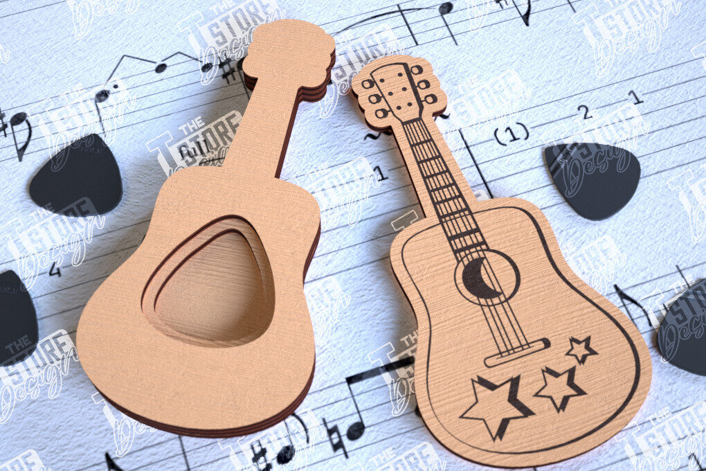 Σετ των 2 Intra απο ξύλο plywood  Χρώμα wenge 3mm-4mm πάχος - Θήκη κιθάρας |Θήκη επιλογής| Pick Box Δίασταση 20x20 cm INTRAFABR-115722317