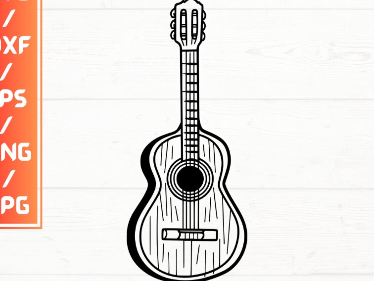 Σετ των 2 Intra απο ξύλο plywood  Χρώμα wenge 3mm-4mm πάχος - Κιθάρα , DXF, EPS, JPG, PNG Δίασταση 20x20 cm INTRAFABR-36949304