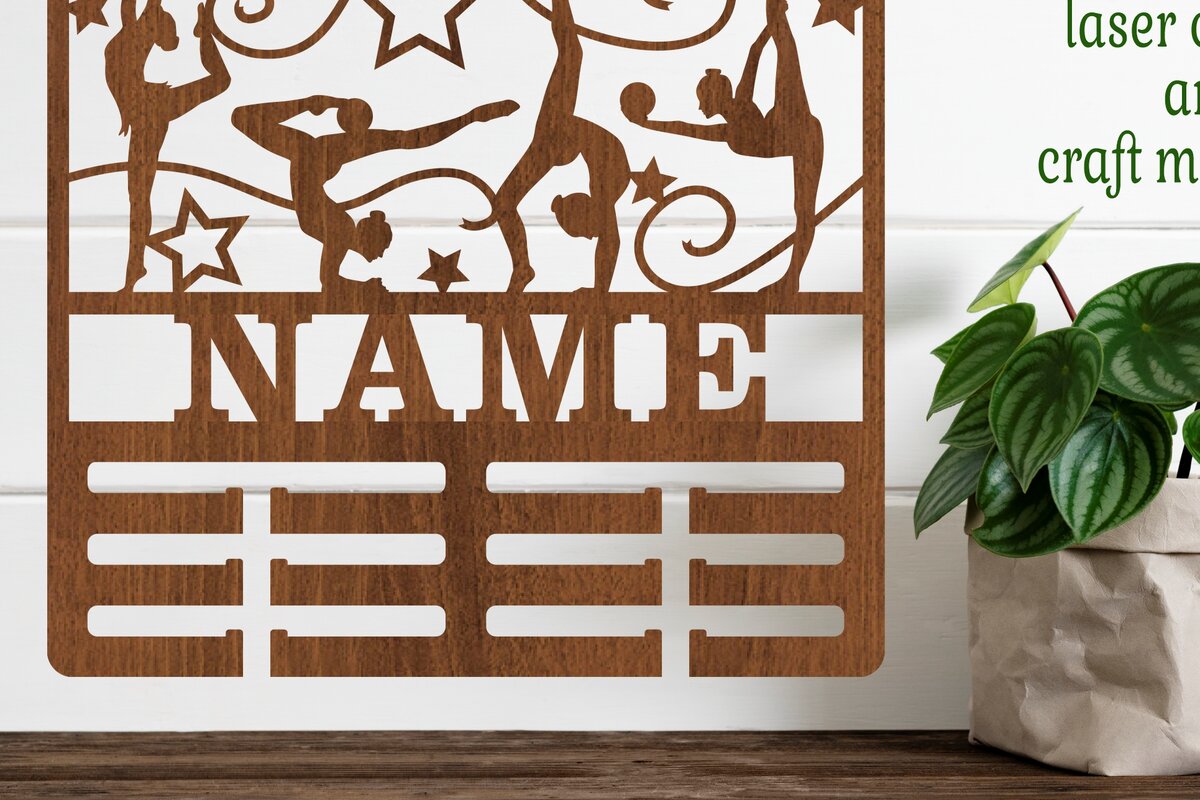 Intra απο ξύλο plywood  Χρώμα wenge 3mm-4mm πάχος - αποκοπής Holder Medal Gymnast Δίασταση 30x20 cm INTRAFABR-123870734