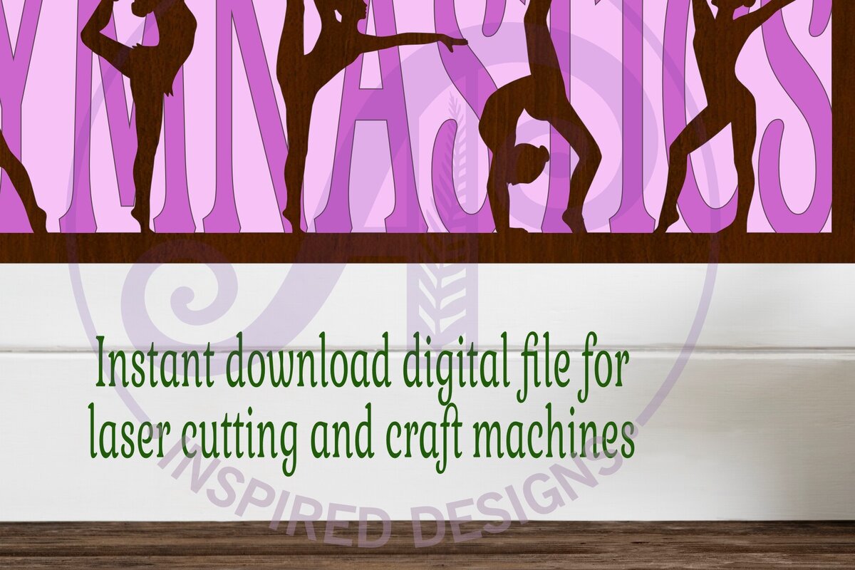 Intra απο ξύλο plywood  Χρώμα wenge 3mm-4mm πάχος - Gymnastics Layered Wall Art Sign, Δίασταση 40x50 cm INTRAFABR-29705781