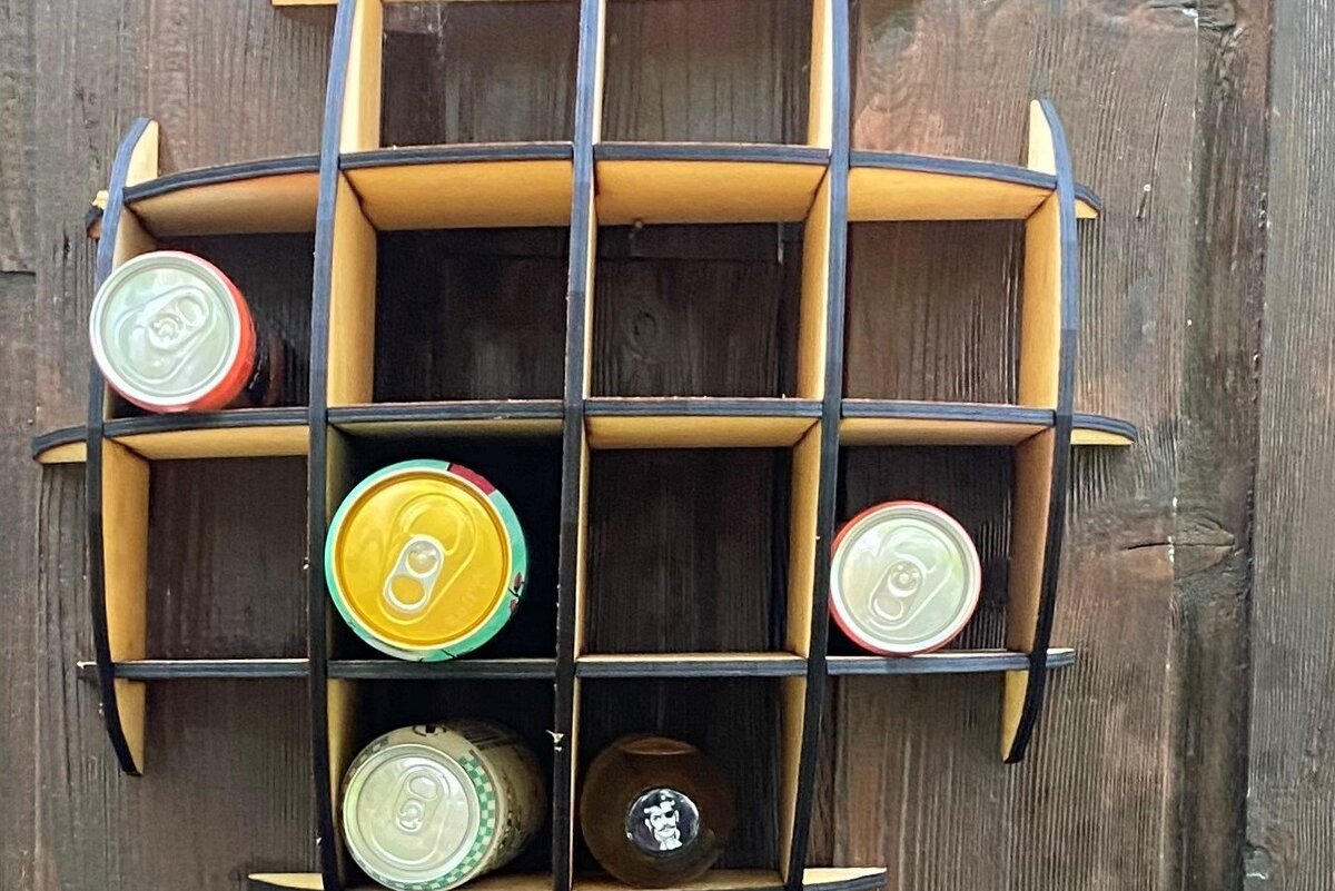 Intra απο ξύλο plywood  Χρώμα wenge 3mm-4mm πάχος - ράφι μισού κύκλου Δίασταση 30x20 cm INTRAFABR-123828217