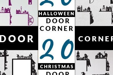 Σετ των 2 Intra απο ξύλο plywood  Χρώμα wenge 3mm-4mm πάχος - Γωνιακό σετ αποκριών και χριστουγεννιάτικων πορτών Δίασταση 15x15 cm INTRAFABR-17252245