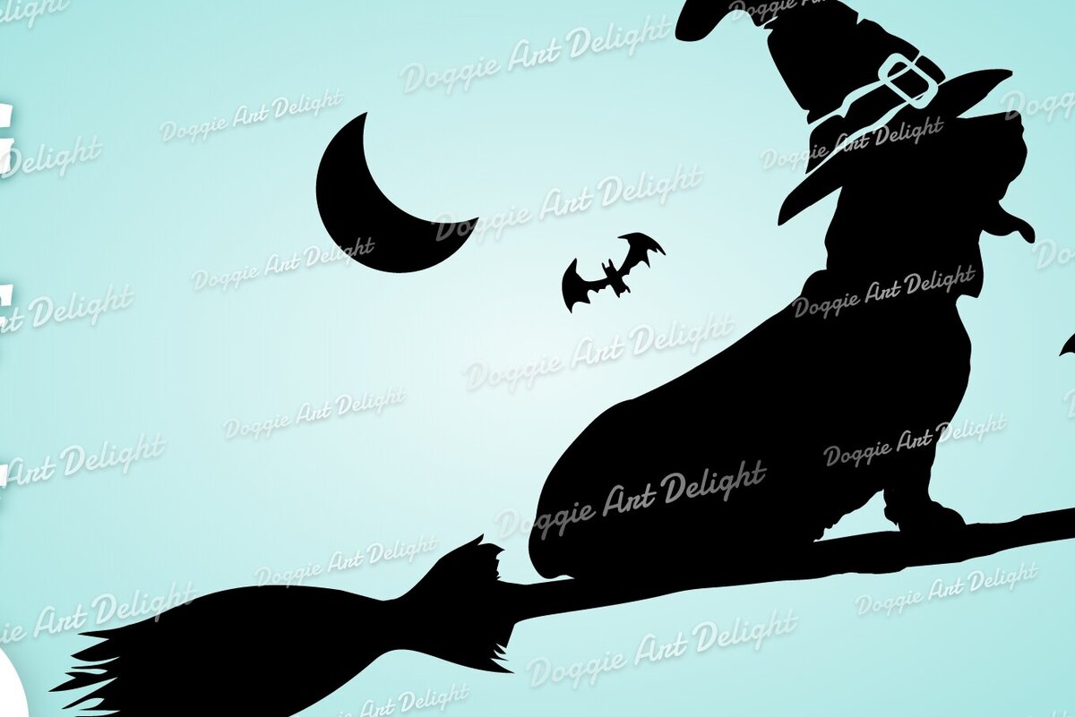 Σετ των 2 Intra απο ξύλο plywood  Χρώμα wenge 3mm-4mm πάχος - Halloween Basset Hound Spooky Dog Δίασταση 15x15 cm INTRAFABR-86167261