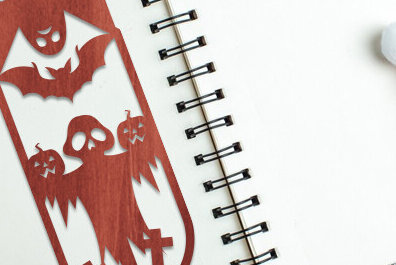 Σετ των 2 Intra απο ξύλο plywood  Χρώμα wenge 3mm-4mm πάχος - Απόκριες σελιδοδείκτης Design Δίασταση 15x15 cm INTRAFABR-16790884