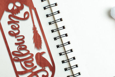 Σετ των 2 Intra απο ξύλο plywood  Χρώμα wenge 3mm-4mm πάχος - Απόκριες σελιδοδείκτης Design Δίασταση 4x4 cm INTRAFABR-15496250