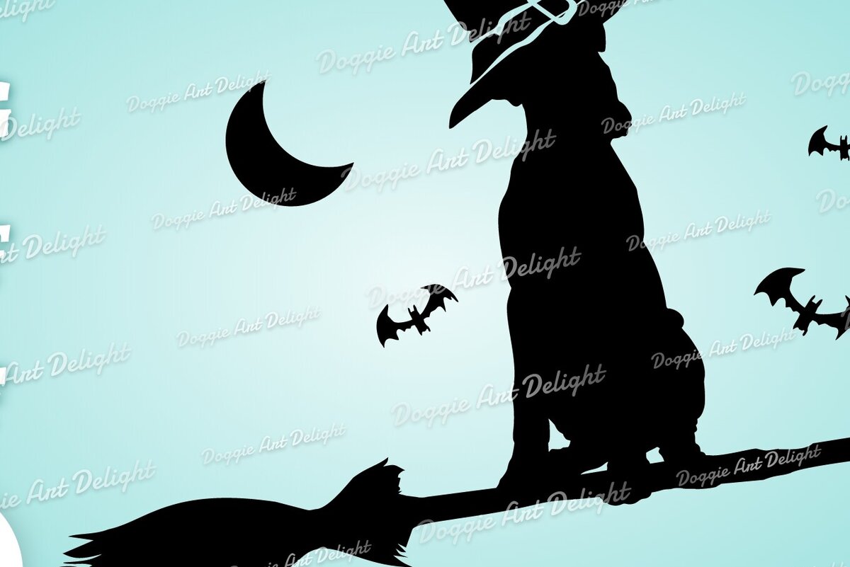 Σετ των 2 Intra απο ξύλο plywood  Χρώμα wenge 3mm-4mm πάχος - Halloween Boxer Spooky Dog Png Dxf Δίασταση 15x15 cm INTRAFABR-14861731