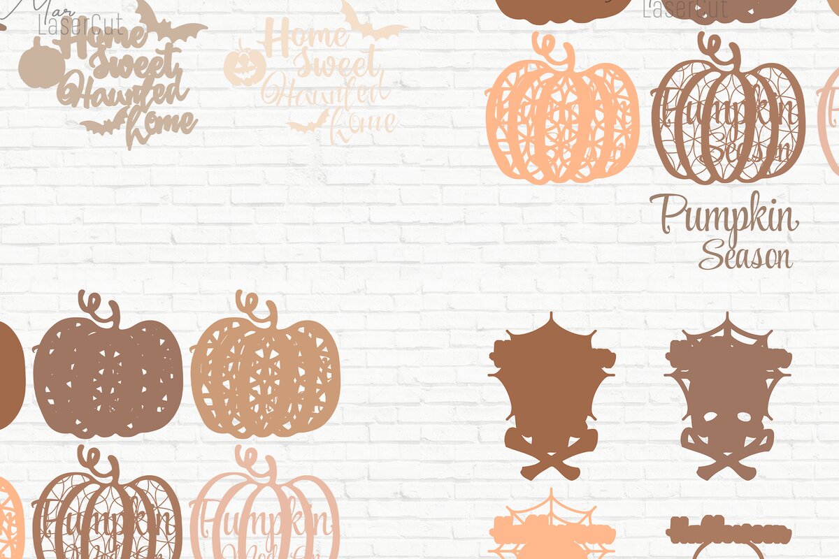 Σετ των 2 Intra απο ξύλο plywood  Χρώμα wenge 3mm-4mm πάχος - Halloween Bundle 3D Multilayer Δίασταση 15x15 cm INTRAFABR-16032361