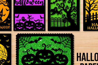 Σετ των 2 Intra απο ξύλο plywood  Χρώμα wenge 3mm-4mm πάχος - Πακέτο αποκοπής με λέιζερ καρτών αποκριών Δίασταση 15x15 cm INTRAFABR-14927544