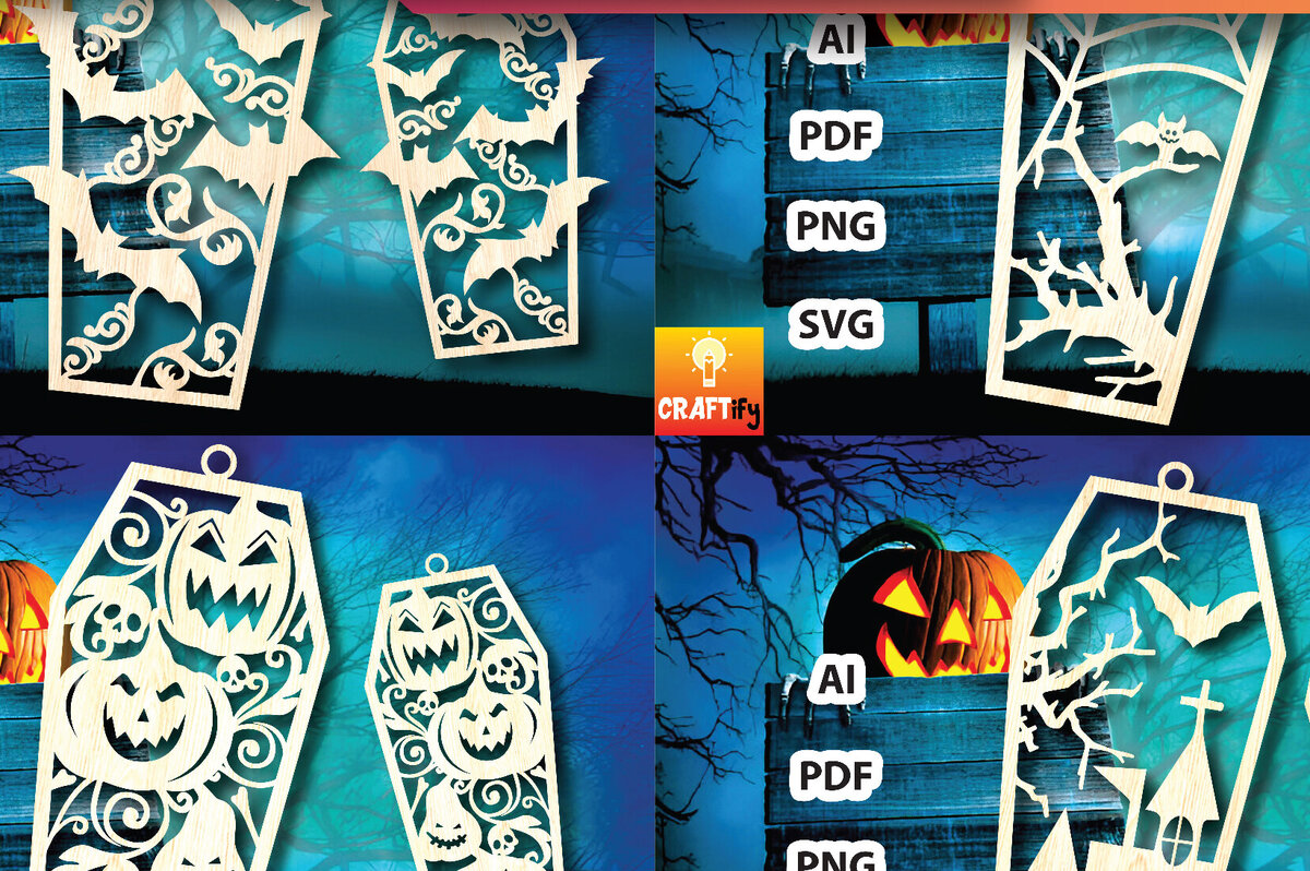 Σετ των 2 Intra απο ξύλο plywood  Χρώμα wenge 3mm-4mm πάχος - Δέσμη στολίδι αποκριάτικων φέρετρων Δίασταση 6x6 cm INTRAFABR-63610501