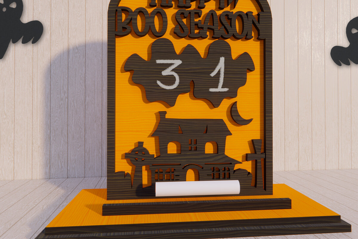 Σετ των 2 Intra απο ξύλο plywood  Χρώμα wenge 3mm-4mm πάχος - Αποαντίστροφης μέτρησης για το Halloween Δίασταση 15x15 cm INTRAFABR-17406662