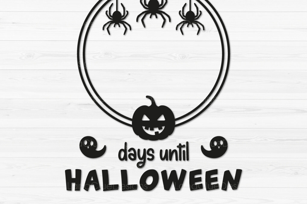 Σετ των 2 Intra απο ξύλο plywood  Χρώμα wenge 3mm-4mm πάχος - Σήμα αντίστροφης μέτρησης για το Halloween Δίασταση 15x15 cm INTRAFABR-17406789