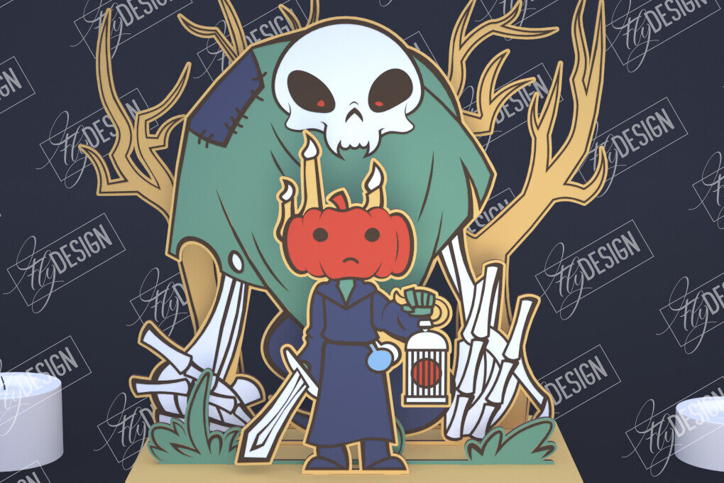 Σετ των 2 Intra απο ξύλο plywood  Χρώμα wenge 3mm-4mm πάχος - Διακόσμηση αποκριών | 3D σκηνή αποκριών Δίασταση 15x15 cm INTRAFABR-64507418