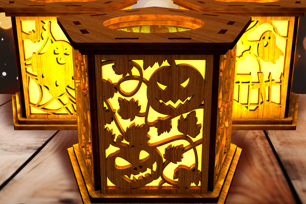 Σετ των 2 Intra απο ξύλο plywood  Χρώμα wenge 3mm-4mm πάχος - Διακοσμητικό Σετ Κηροπήγιο Απόκριες Δίασταση 4x4 cm INTRAFABR-29488061