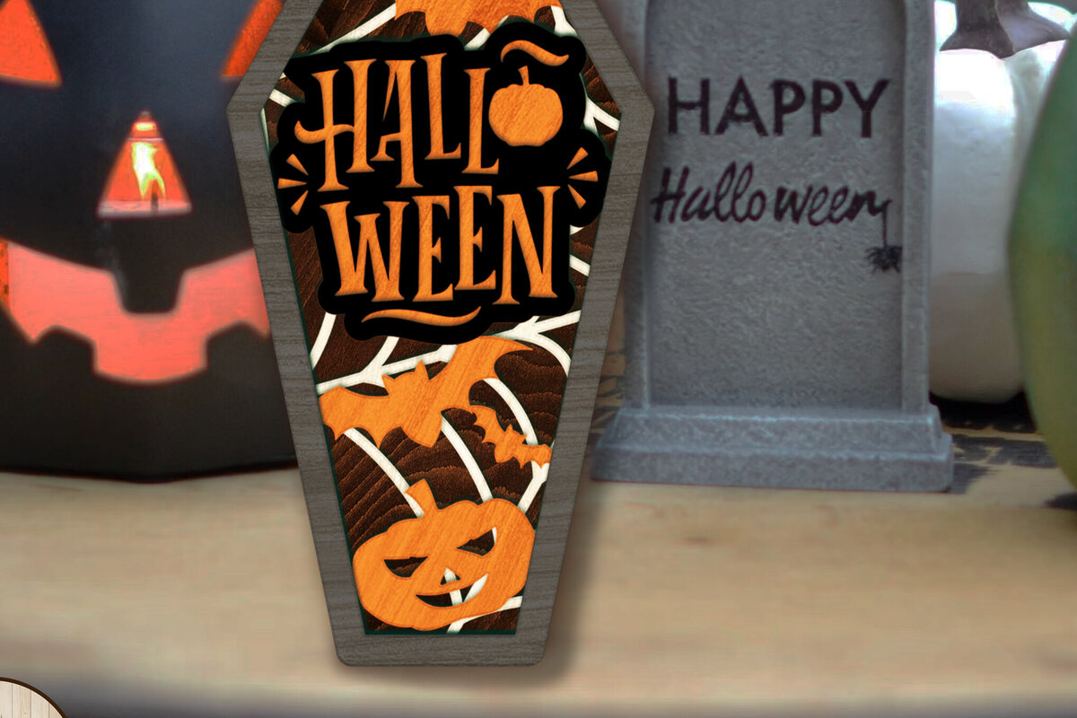 Σετ των 2 Intra απο ξύλο plywood  Χρώμα wenge 3mm-4mm πάχος - Διακοσμητικό φέρετρο αποκριών Δίασταση 7x12 cm INTRAFABR-30087851