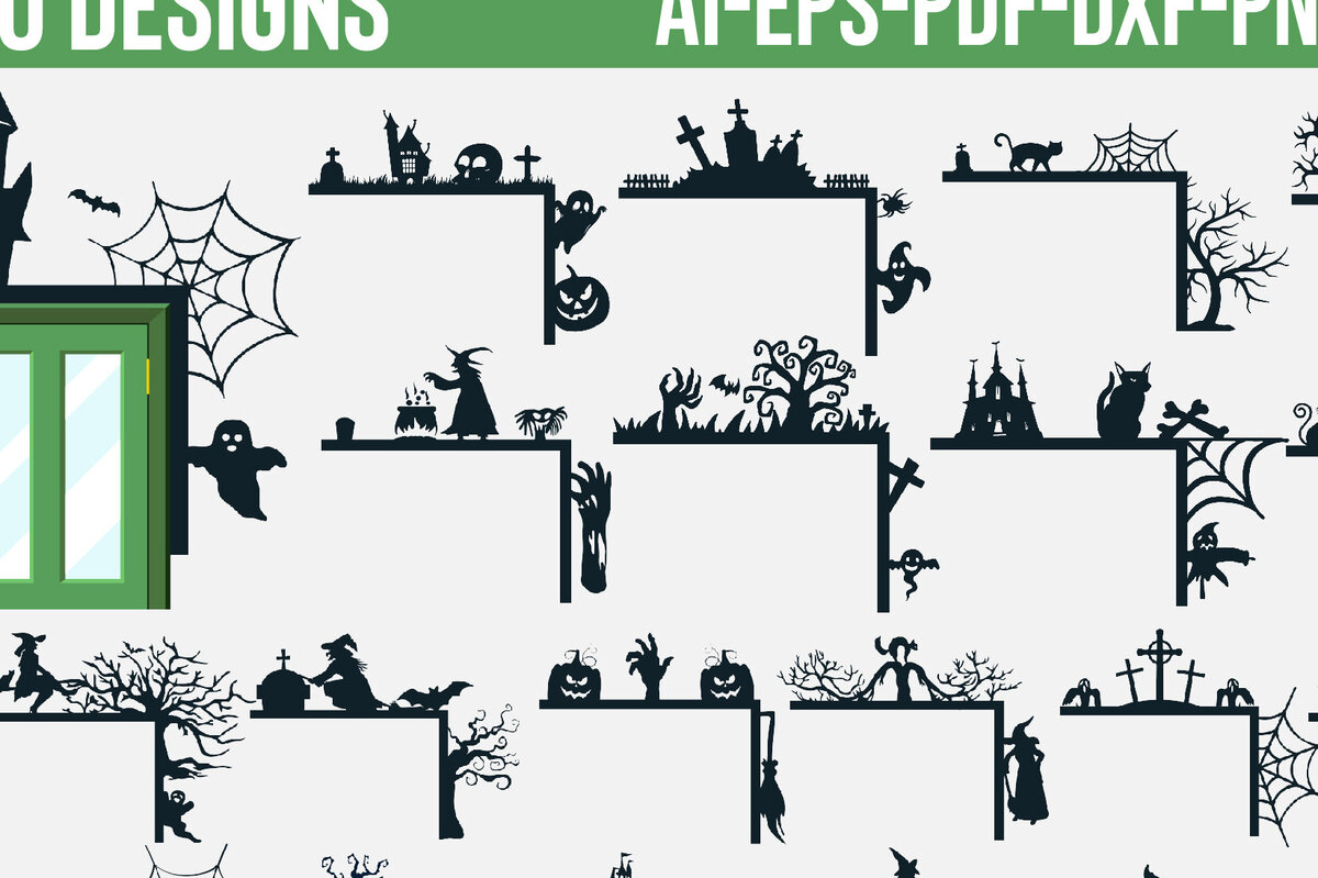 Σετ των 2 Intra απο ξύλο plywood  Χρώμα wenge 3mm-4mm πάχος - Δέσμη κοπής με λέιζερ γωνιακή πόρτα για το Halloween Δίασταση 15x15 cm INTRAFABR-28598838