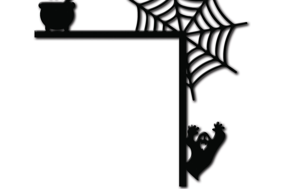 Σετ των 2 Intra απο ξύλο plywood  Χρώμα wenge 3mm-4mm πάχος - με λέιζερ γωνία πόρτας Halloween 1 Δίασταση 15x15 cm INTRAFABR-28598852