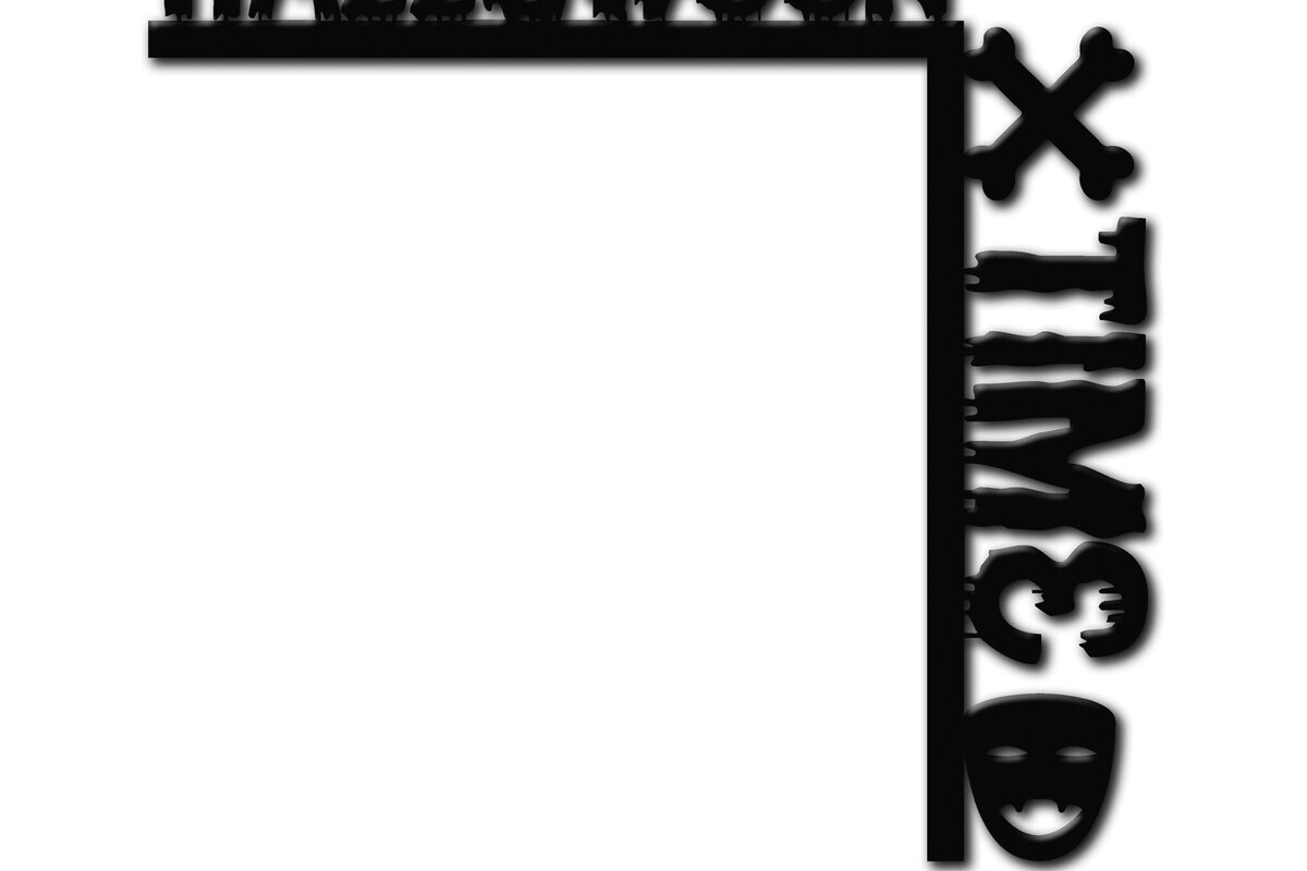 Σετ των 2 Intra απο ξύλο plywood  Χρώμα wenge 3mm-4mm πάχος - με λέιζερ γωνία πόρτας Halloween 8 Δίασταση 15x15 cm INTRAFABR-28604478