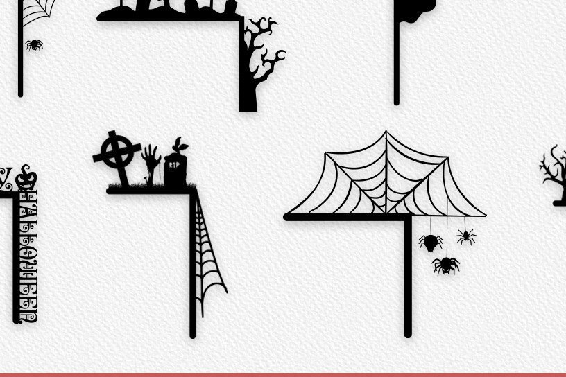 Σετ των 2 Intra απο ξύλο plywood  Χρώμα wenge 3mm-4mm πάχος - Halloween Door Corner Δίασταση 15x15 cm INTRAFABR-26696745