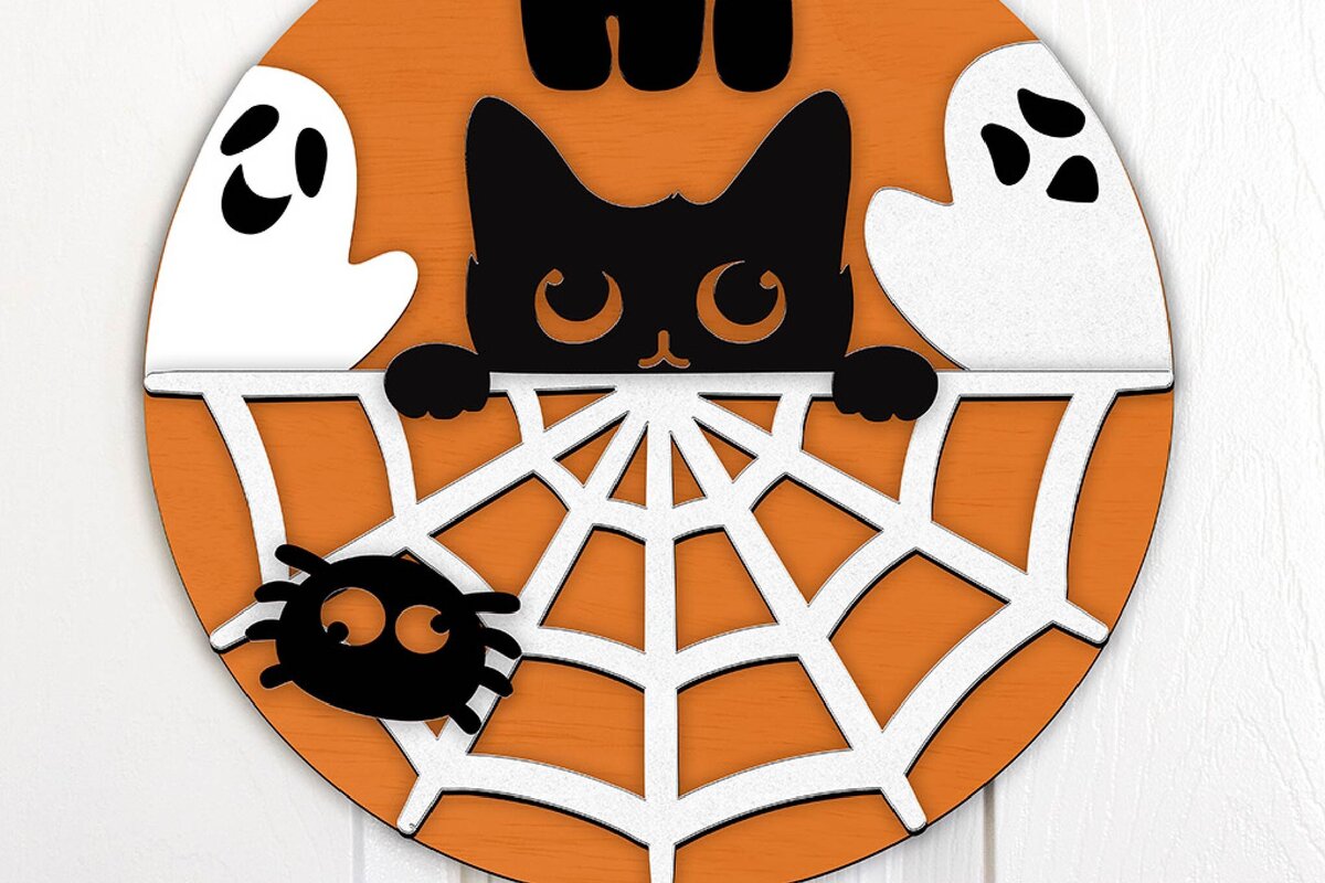 Σετ των 2 Intra απο ξύλο plywood  Χρώμα wenge 3mm-4mm πάχος - Αποκριάτικη κρεμάστρα πόρτας . Δίασταση 15x15 cm INTRAFABR-26062476