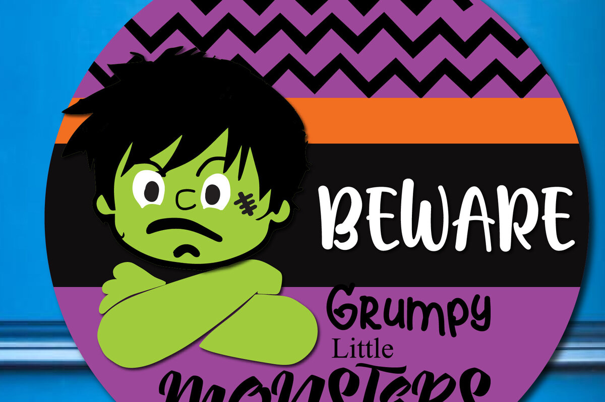 Σετ των 2 Intra απο ξύλο plywood  Χρώμα wenge 3mm-4mm πάχος - Halloween Door Hanger Δίασταση 15x15 cm INTRAFABR-22623661