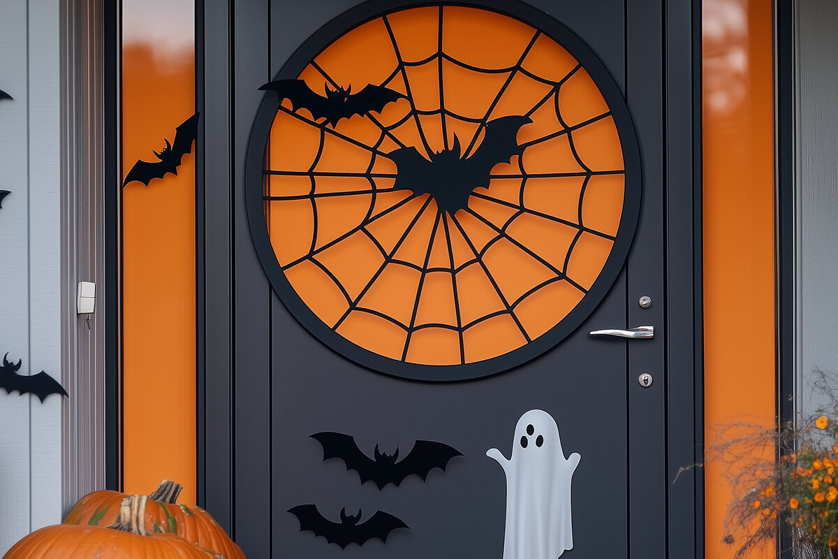 Σετ των 2 Intra απο ξύλο plywood  Χρώμα wenge 3mm-4mm πάχος - Κρεμάστρα πόρτας Halloween Cut File Δίασταση 15x15 cm INTRAFABR-31594786