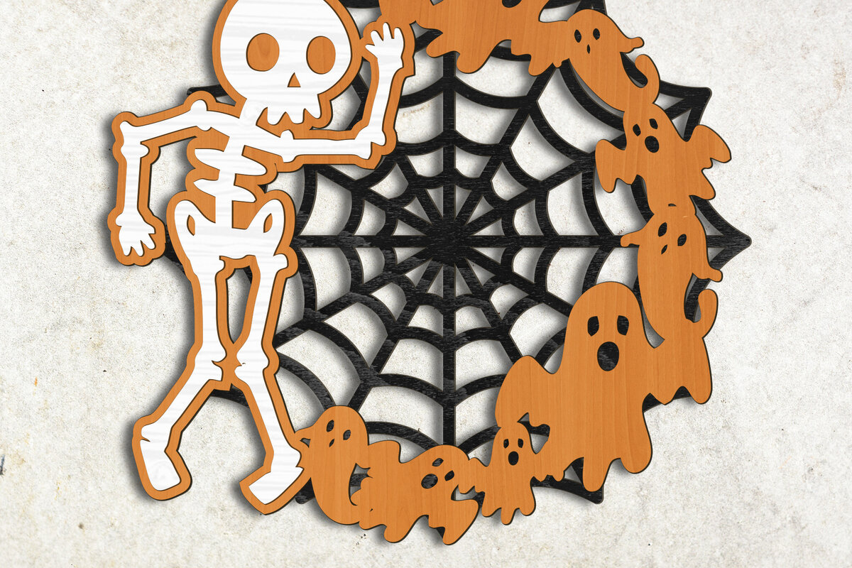 Σετ των 2 Intra απο ξύλο plywood  Χρώμα wenge 3mm-4mm πάχος - Κρεμάστρα πόρτας αποκριών με σκελετό Δίασταση 12x12 cm INTRAFABR-22748074