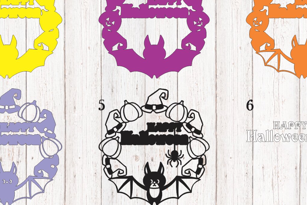 Σετ των 2 Intra απο ξύλο plywood  Χρώμα wenge 3mm-4mm πάχος - Πινακίδα πόρτας αποκριών με 3D στρώσεις νυχτερίδας Δίασταση 15x15 cm INTRAFABR-21792622