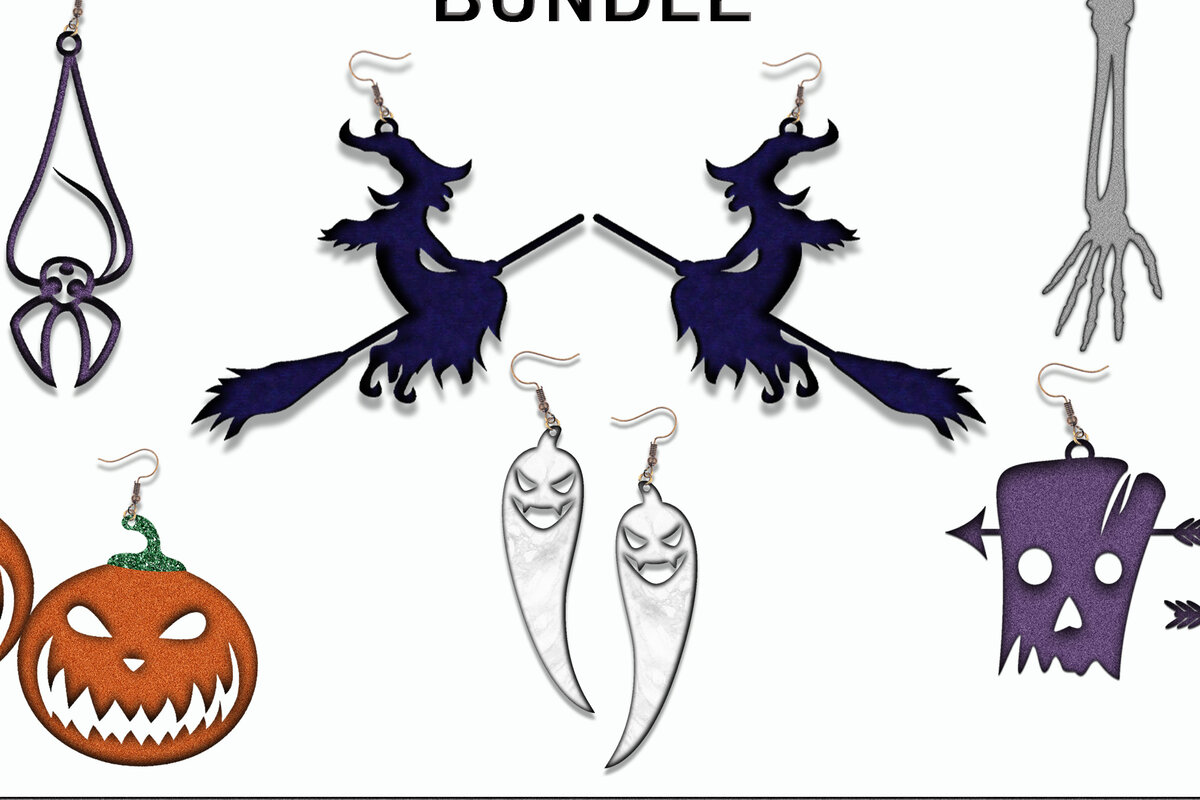 Σετ των 3 Intra απο ξύλο plywood  Χρώμα wenge 3mm-4mm πάχος - Πακέτο αποκριάτικων σκουλαρικιών Δίασταση 3x3 cm INTRAFABR-14767164