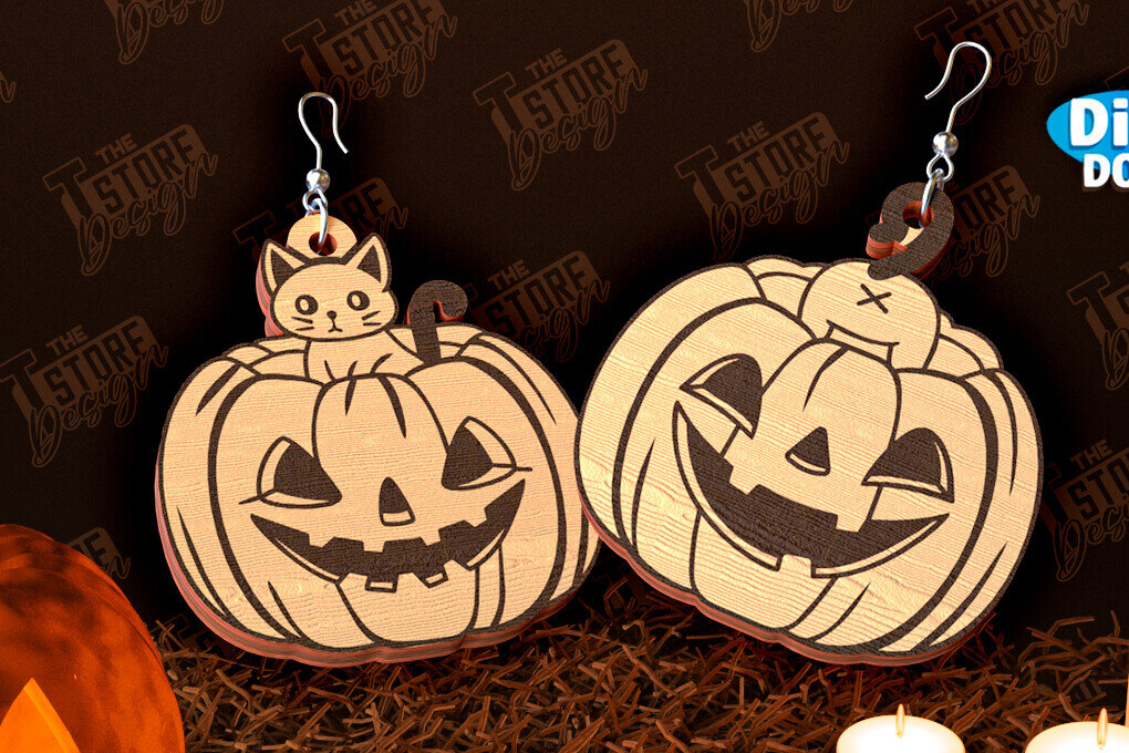 Σετ των 3 Intra απο ξύλο plywood  Χρώμα wenge 3mm-4mm πάχος - Σκουλαρίκια απόκριες | Σχέδιο Bijoux | CNC Δίασταση 3x3 cm INTRAFABR-26593654