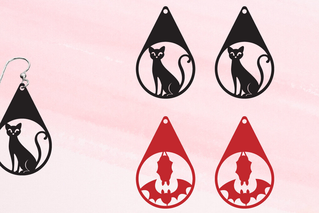 Σετ των 3 Intra απο ξύλο plywood  Χρώμα wenge 3mm-4mm πάχος - Σκουλαρίκια απόκριες | Αποκριάτικα κοσμήματα Δίασταση 3x3 cm INTRAFABR-26593008