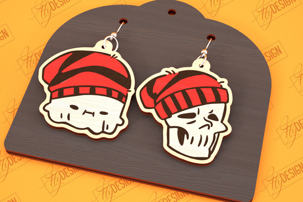 Σετ των 3 Intra απο ξύλο plywood  Χρώμα wenge 3mm-4mm πάχος - Σκουλαρίκια απόκριες | Κοσμήματα | Μπιζού Δίασταση 3x3 cm INTRAFABR-15530322