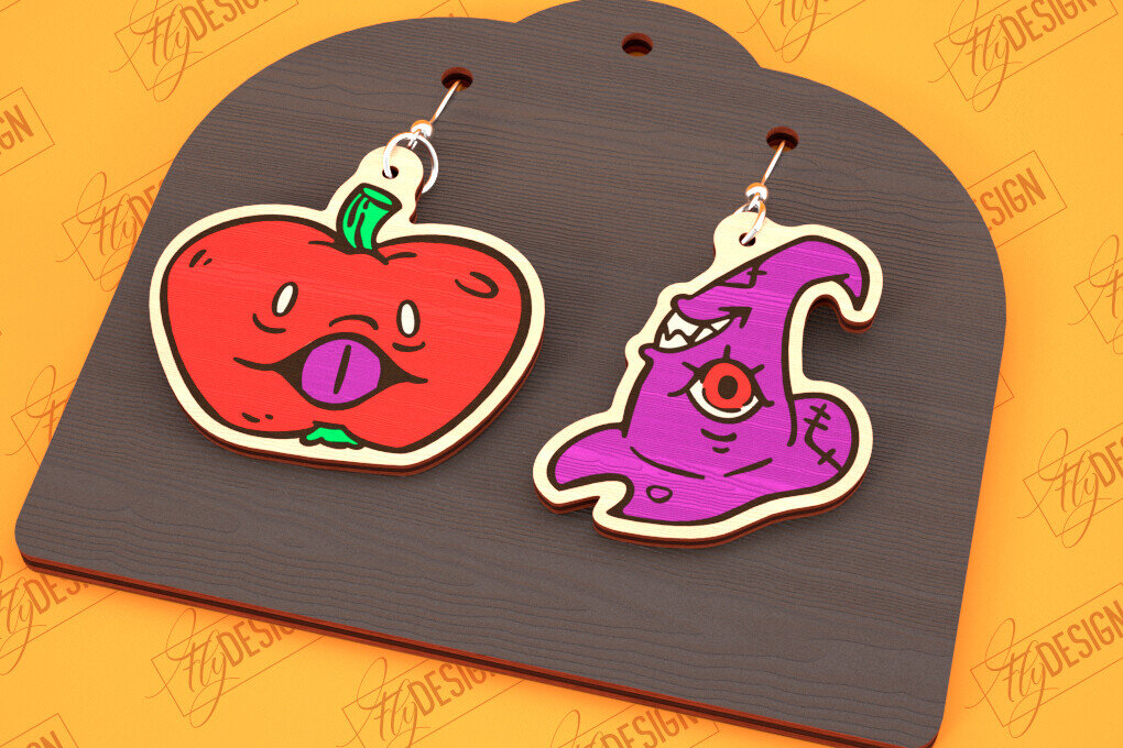 Σετ των 3 Intra απο ξύλο plywood  Χρώμα wenge 3mm-4mm πάχος - Σκουλαρίκια απόκριες | Κοσμήματα | Μπιζού Δίασταση 3x3 cm INTRAFABR-15886492