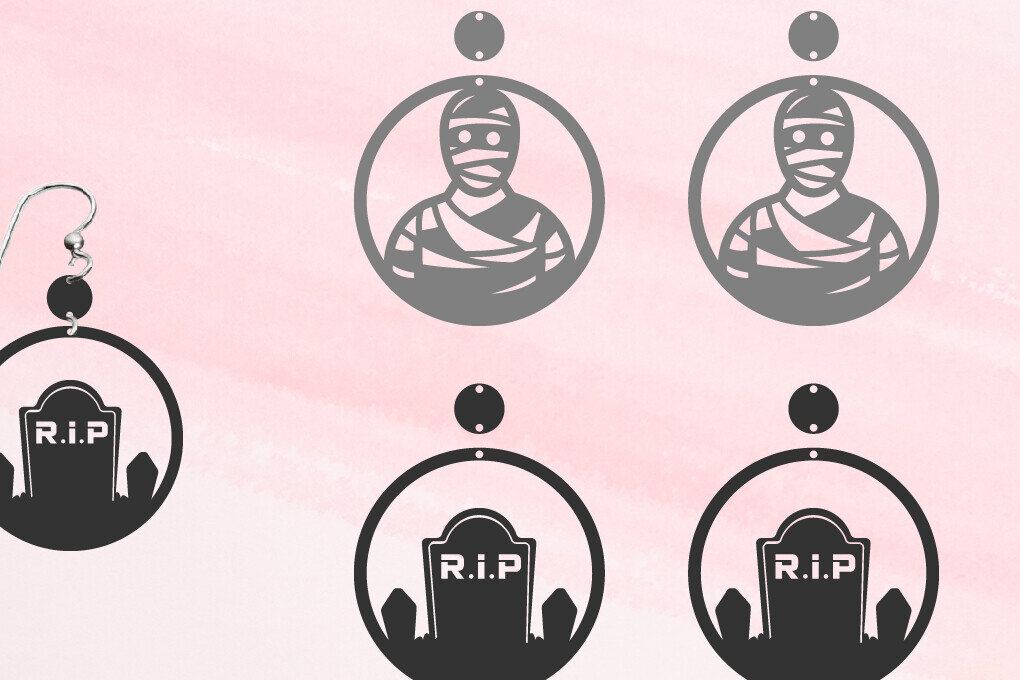 Σετ των 3 Intra απο ξύλο plywood  Χρώμα wenge 3mm-4mm πάχος - Σκουλαρίκια απόκριες | Μπρελόκ | Κοσμήματα Δίασταση 3x3 cm INTRAFABR-16150106