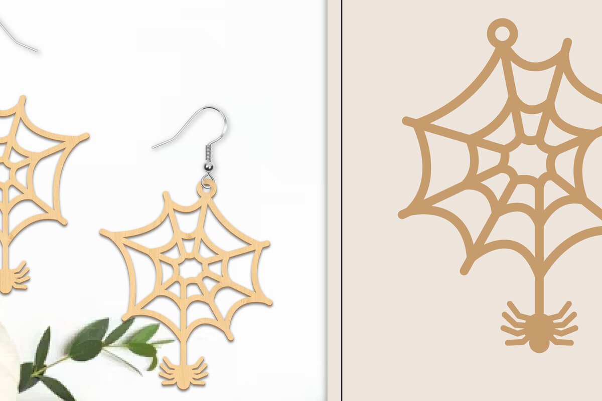 Σετ των 3 Intra απο ξύλο plywood  Χρώμα wenge 3mm-4mm πάχος - Αποκριάτικα σκουλαρίκια με λέιζερ Δίασταση 3x3 cm INTRAFABR-14915798