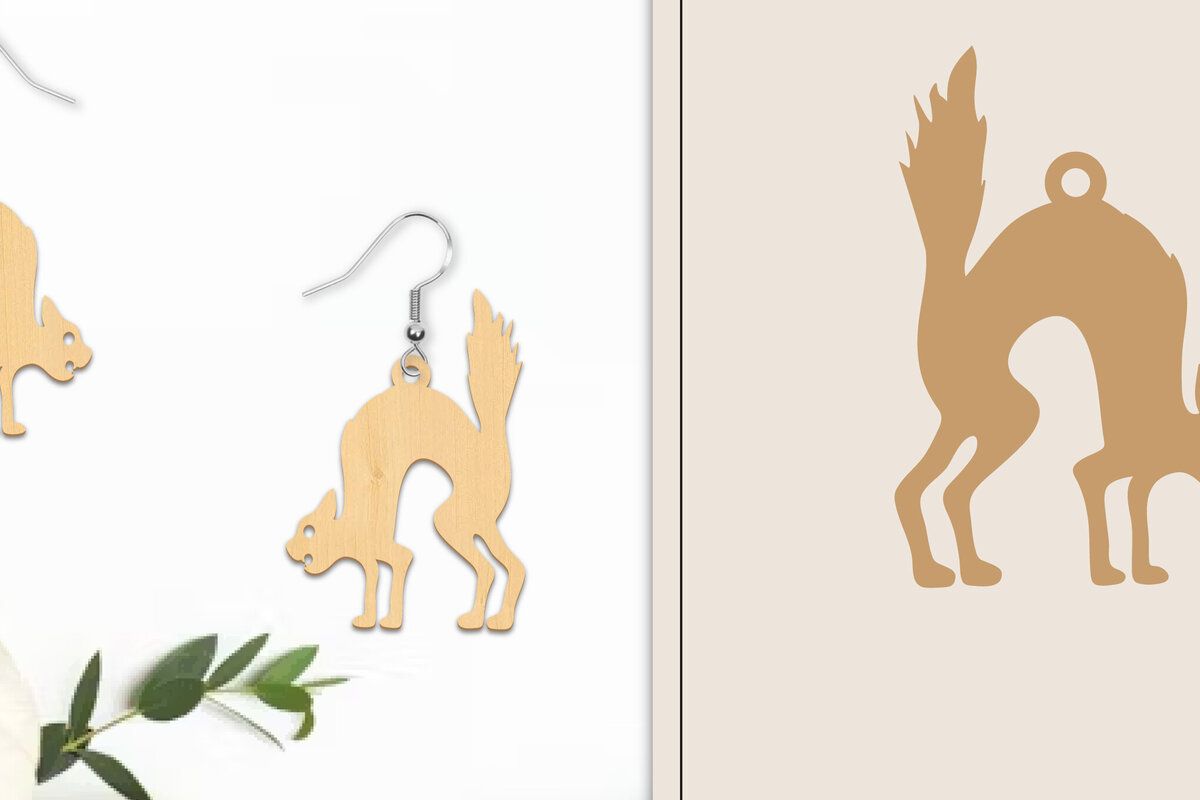 Σετ των 3 Intra απο ξύλο plywood  Χρώμα wenge 3mm-4mm πάχος - Αποκριάτικα σκουλαρίκια με λέιζερ Δίασταση 3x3 cm INTRAFABR-112271482