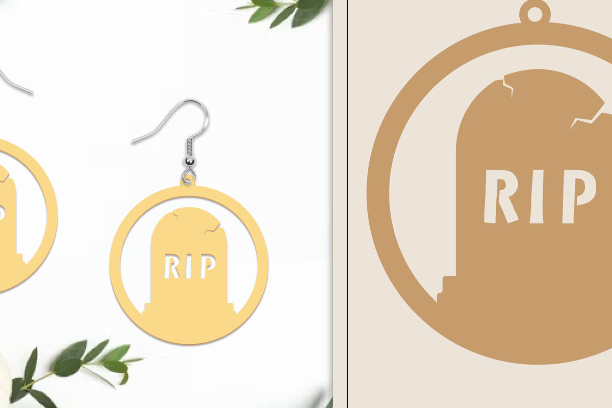 Σετ των 3 Intra απο ξύλο plywood  Χρώμα wenge 3mm-4mm πάχος - Αποκριάτικα σκουλαρίκια με λέιζερ Δίασταση 3x3 cm INTRAFABR-20494201