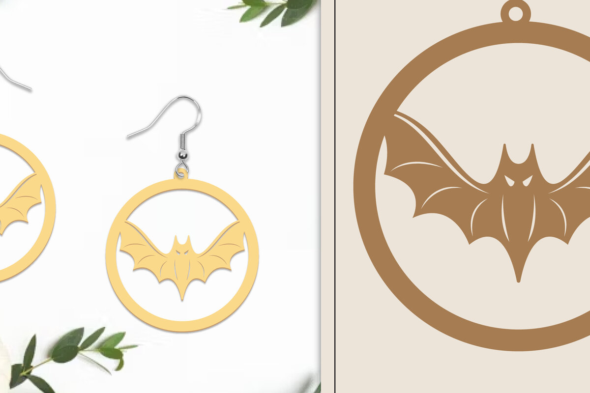 Σετ των 3 Intra απο ξύλο plywood  Χρώμα wenge 3mm-4mm πάχος - Αποκριάτικα σκουλαρίκια με λέιζερ Δίασταση 3x3 cm INTRAFABR-123040713