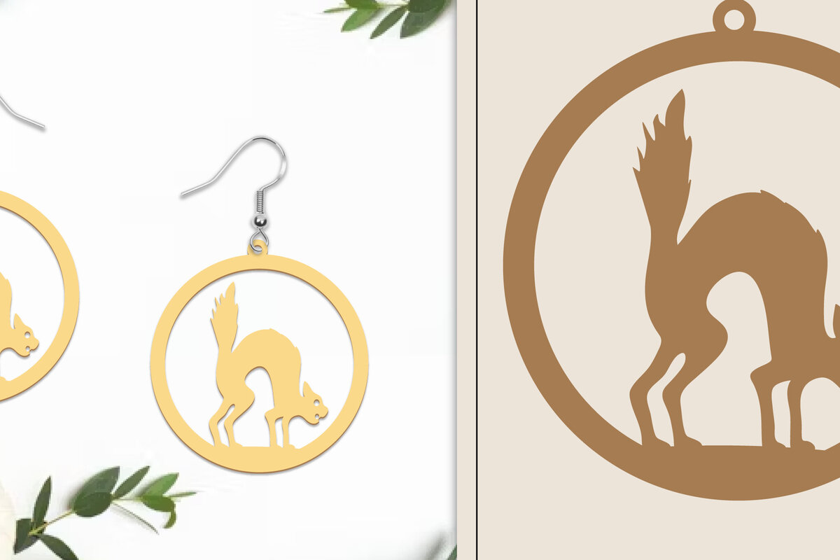 Σετ των 3 Intra απο ξύλο plywood  Χρώμα wenge 3mm-4mm πάχος - Αποκριάτικα σκουλαρίκια με λέιζερ Δίασταση 3x3 cm INTRAFABR-120426535