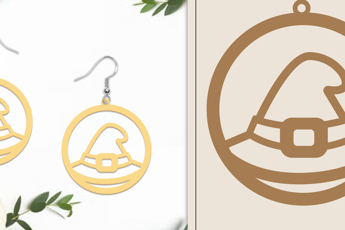 Σετ των 3 Intra απο ξύλο plywood  Χρώμα wenge 3mm-4mm πάχος - Αποκριάτικα σκουλαρίκια με λέιζερ Δίασταση 3x3 cm INTRAFABR-18396990