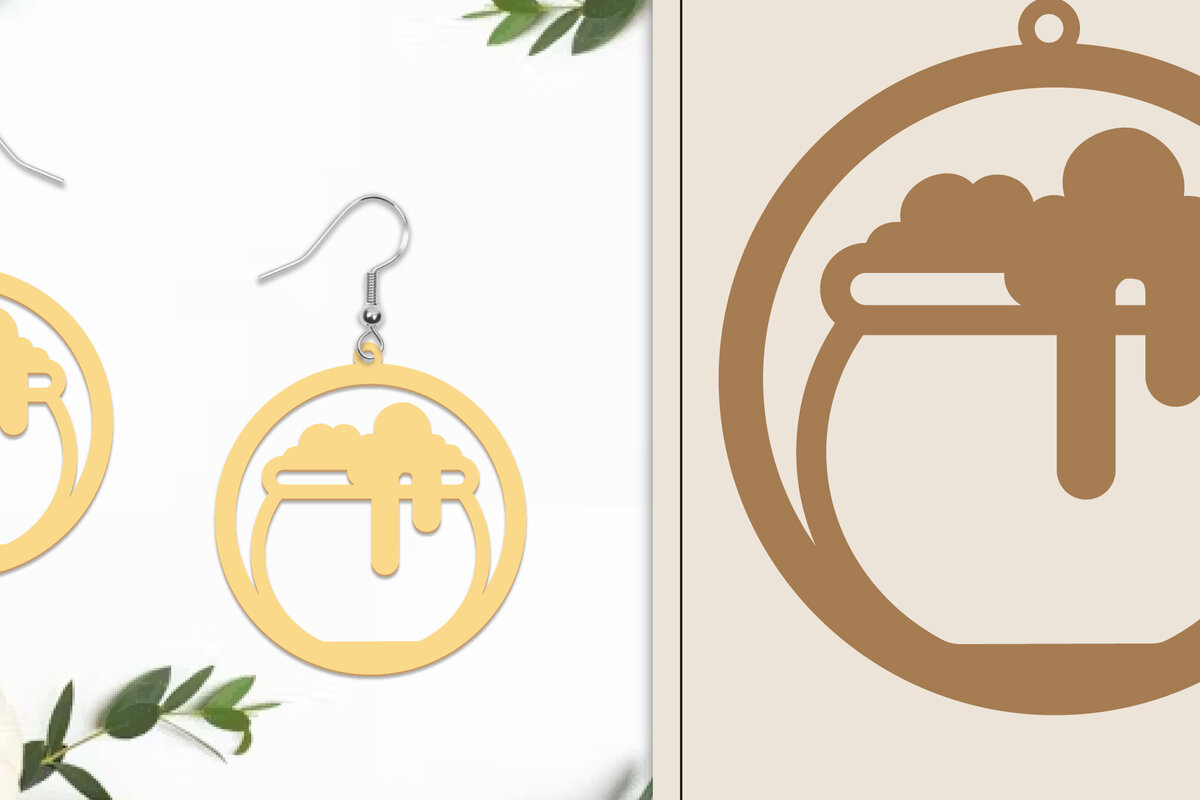 Σετ των 3 Intra απο ξύλο plywood  Χρώμα wenge 3mm-4mm πάχος - Αποκριάτικα σκουλαρίκια με λέιζερ Δίασταση 3x3 cm INTRAFABR-37053435