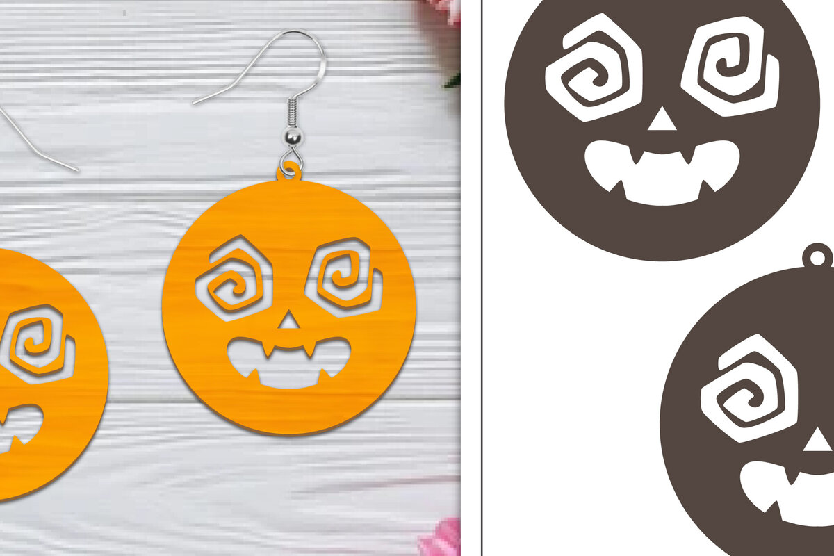 Σετ των 3 Intra απο ξύλο plywood  Χρώμα wenge 3mm-4mm πάχος - Αποκριάτικα σκουλαρίκια με λέιζερ Δίασταση 3x3 cm INTRAFABR-37053322