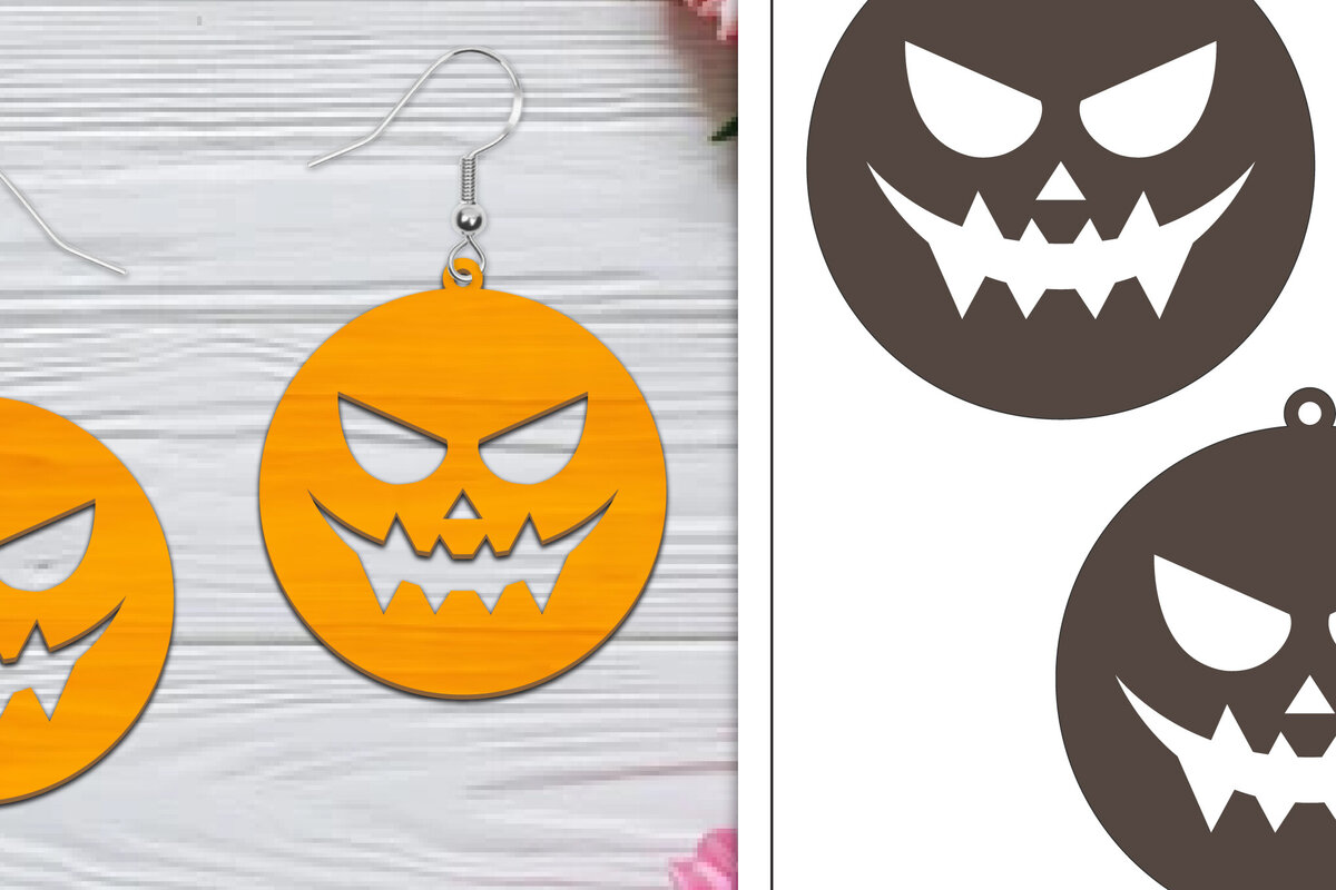 Σετ των 3 Intra απο ξύλο plywood  Χρώμα wenge 3mm-4mm πάχος - Αποκριάτικα σκουλαρίκια με λέιζερ Δίασταση 3x3 cm INTRAFABR-80800991