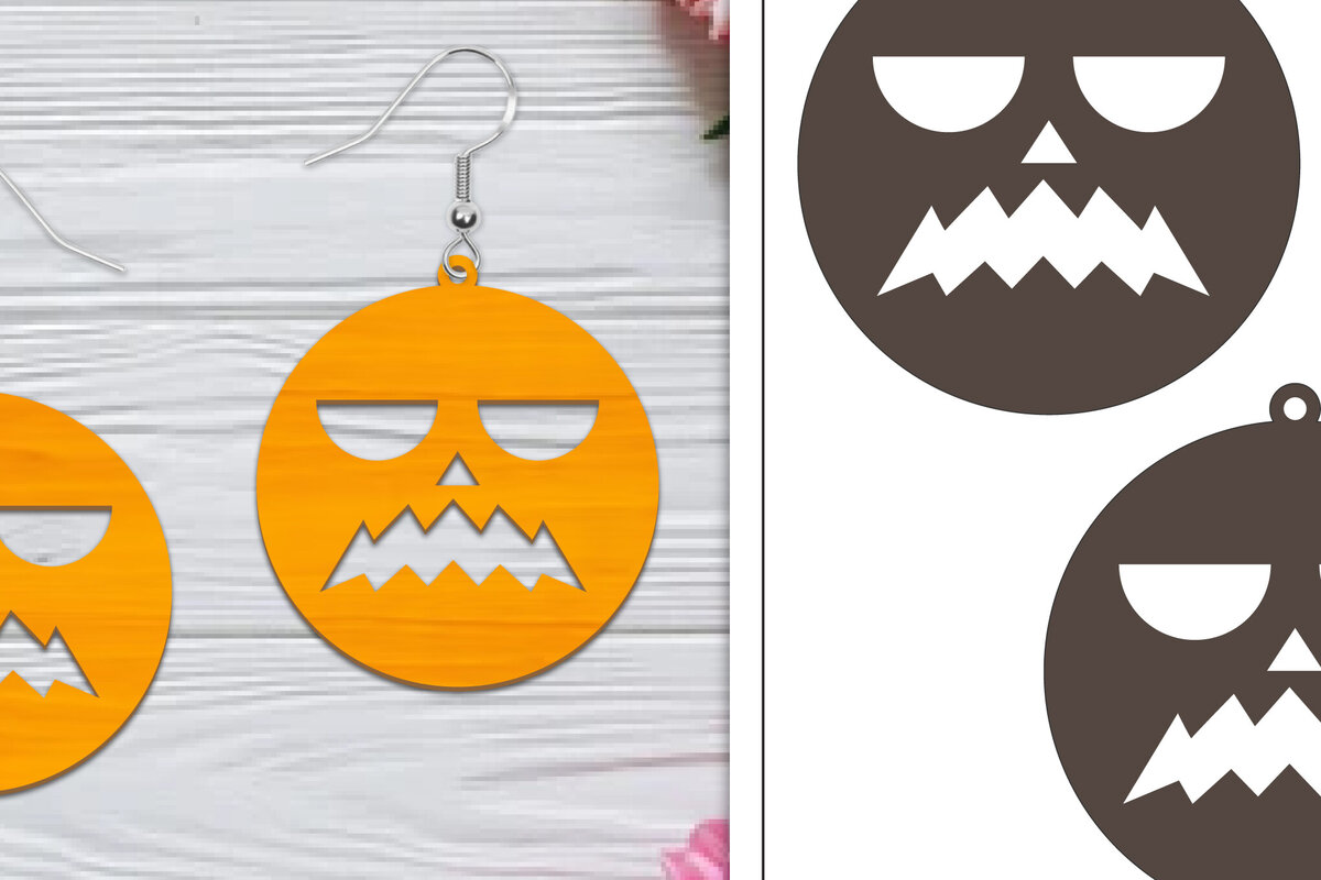 Σετ των 3 Intra απο ξύλο plywood  Χρώμα wenge 3mm-4mm πάχος - Αποκριάτικα σκουλαρίκια με λέιζερ Δίασταση 3x3 cm INTRAFABR-26123355