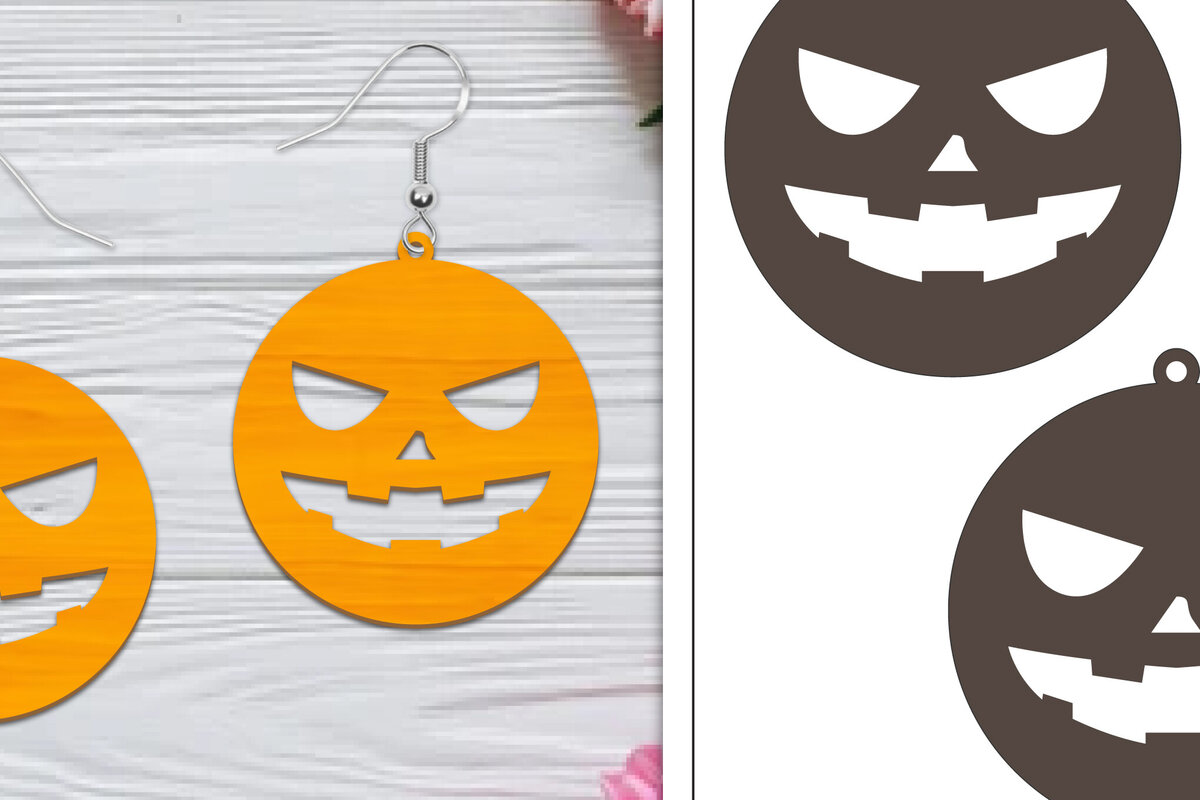 Σετ των 3 Intra απο ξύλο plywood  Χρώμα wenge 3mm-4mm πάχος - Αποκριάτικα σκουλαρίκια με λέιζερ Δίασταση 3x3 cm INTRAFABR-120661120