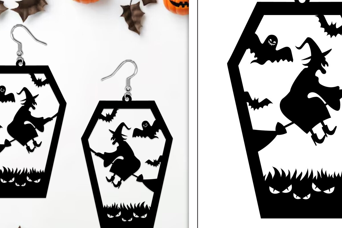 Σετ των 3 Intra απο ξύλο plywood  Χρώμα wenge 3mm-4mm πάχος - Αποκριάτικα σκουλαρίκια με λέιζερ Δίασταση 3x3 cm INTRAFABR-60656667