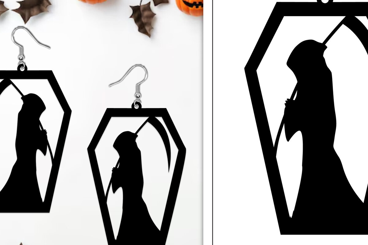 Σετ των 3 Intra απο ξύλο plywood  Χρώμα wenge 3mm-4mm πάχος - Αποκριάτικα σκουλαρίκια με λέιζερ Δίασταση 3x3 cm INTRAFABR-72192544