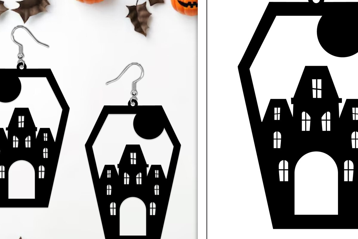 Σετ των 3 Intra απο ξύλο plywood  Χρώμα wenge 3mm-4mm πάχος - Αποκριάτικα σκουλαρίκια με λέιζερ Δίασταση 3x3 cm INTRAFABR-61163867