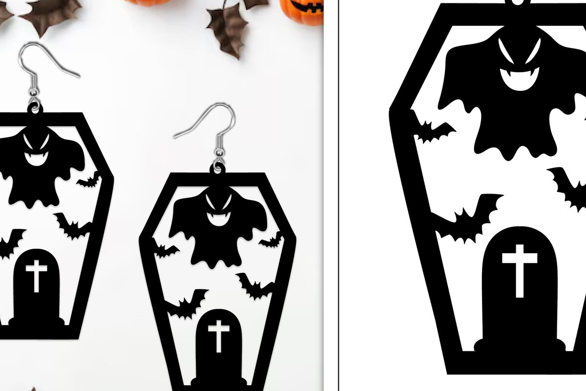 Σετ των 3 Intra απο ξύλο plywood  Χρώμα wenge 3mm-4mm πάχος - Αποκριάτικα σκουλαρίκια με λέιζερ Δίασταση 3x3 cm INTRAFABR-97922571