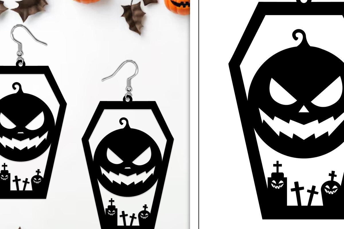 Σετ των 3 Intra απο ξύλο plywood  Χρώμα wenge 3mm-4mm πάχος - Αποκριάτικα σκουλαρίκια με λέιζερ Δίασταση 3x3 cm INTRAFABR-68643908