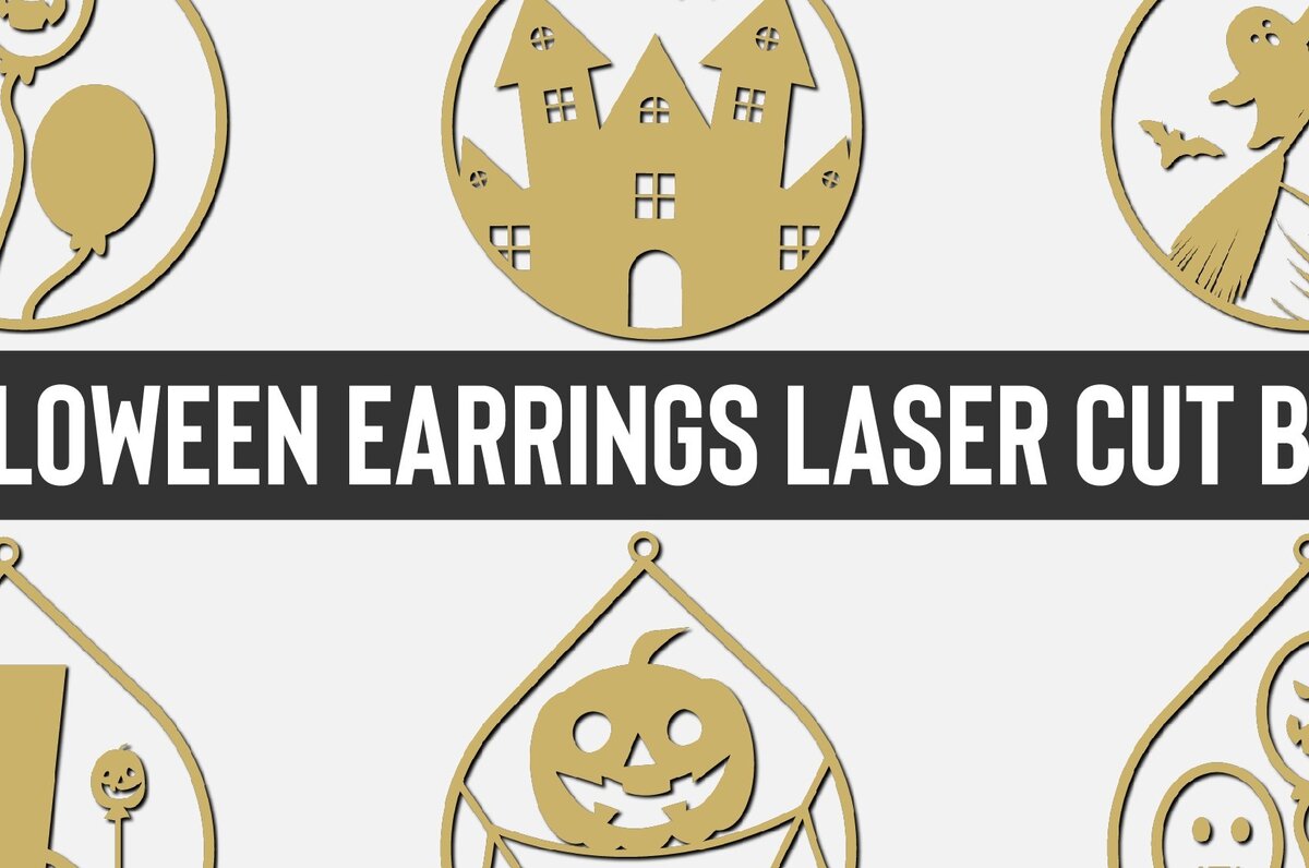 Σετ των 3 Intra απο ξύλο plywood  Χρώμα wenge 3mm-4mm πάχος - Σκουλαρίκια Halloween με κομμένο λέιζερ δέσμη 7 Δίασταση 3x3 cm INTRAFABR-118916460